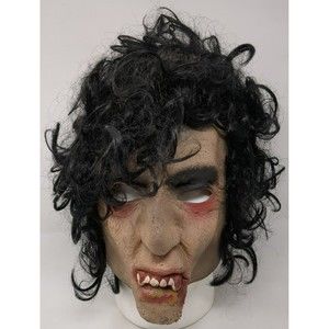 Vintage 1970s Topstone Inc Danbury Ct Rubber Halloween Vampire‎ Mask Hair Horror
